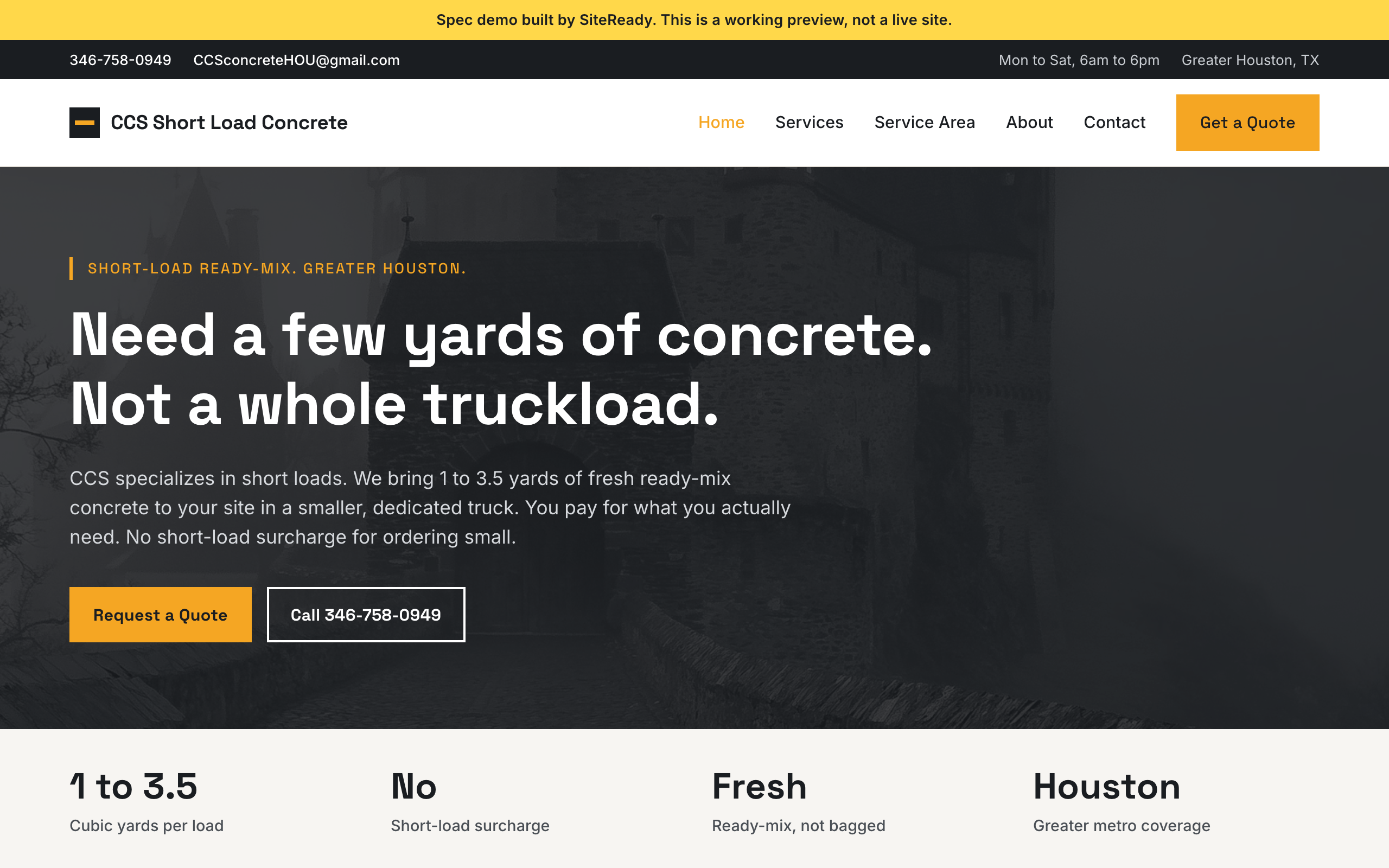 CCS Short Load Concrete site preview