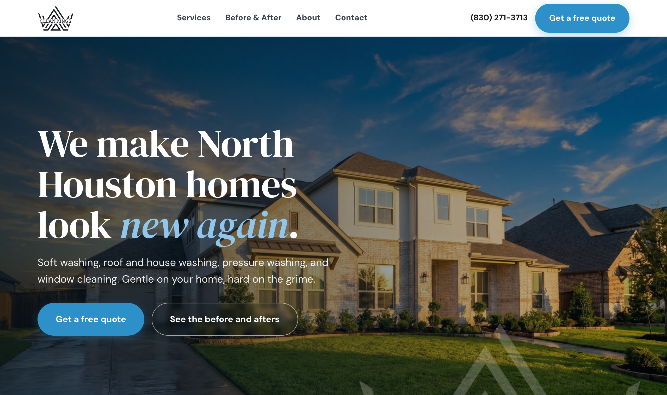 Clean Kings Exterior Solutions site preview