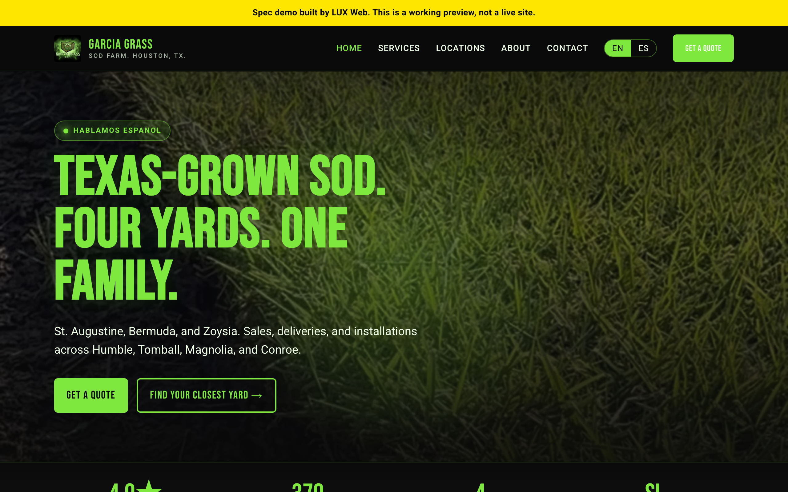 Garcia Grass LLC site preview