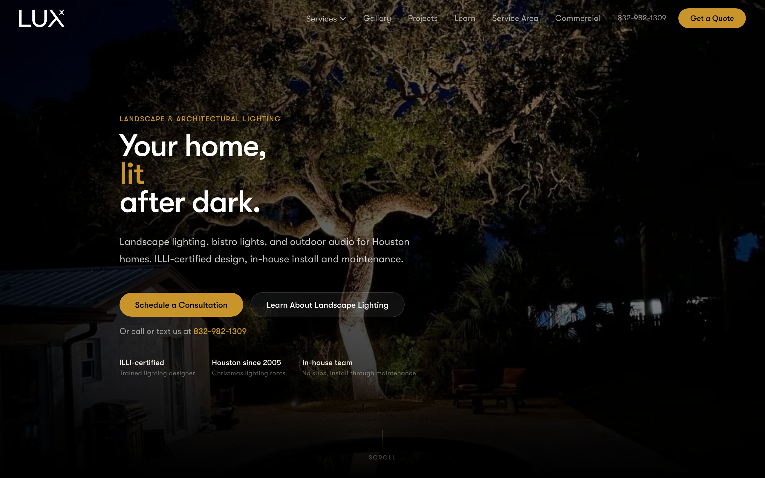 luxlightingservice.com site preview